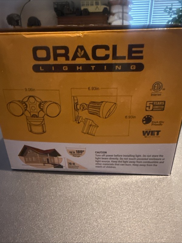 Oracle Lighting 2 Head Motion Activated LED Security Light White LED Aluminum gallery