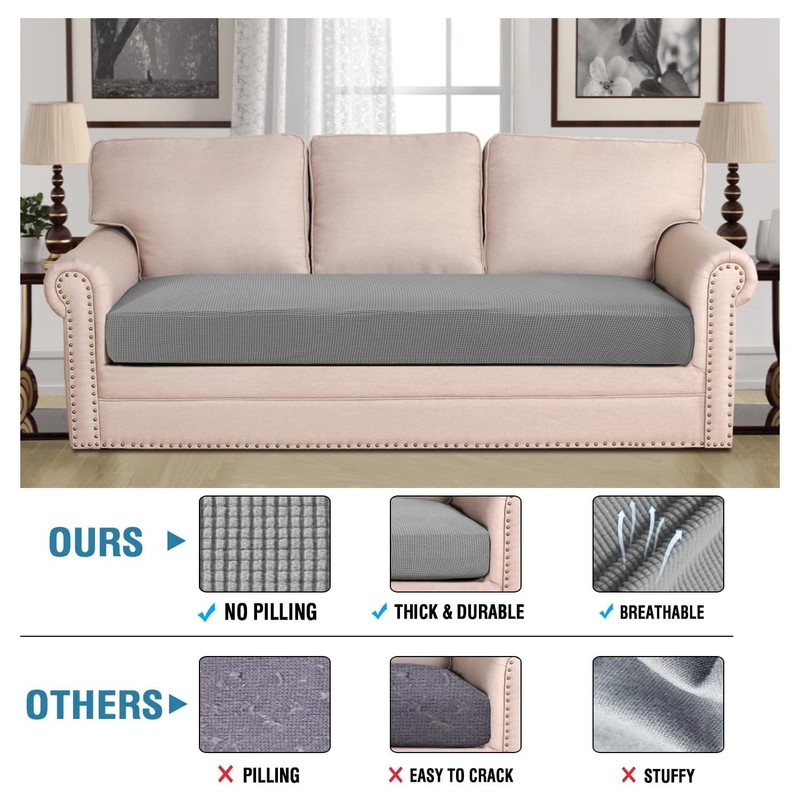 H.VERSAILTEX Super Stretch Individual Seat Cushion Covers Sofa Covers Couch gallery