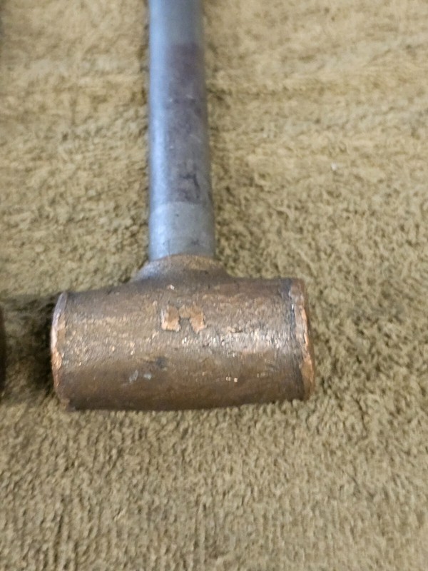 2 Hackett Red Brass Hammer Mallet Double Face 1.5 3 Lbs Non Sparking Body Metal gallery