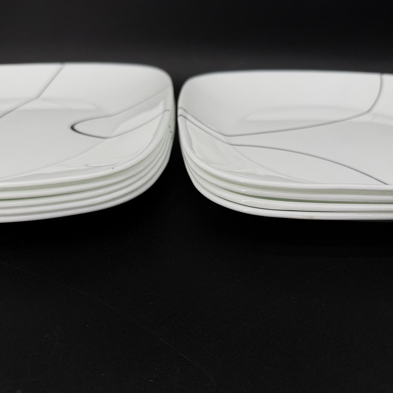 Corelle Square Simple Lines 10pcs Dinner & Lunch Plates gallery