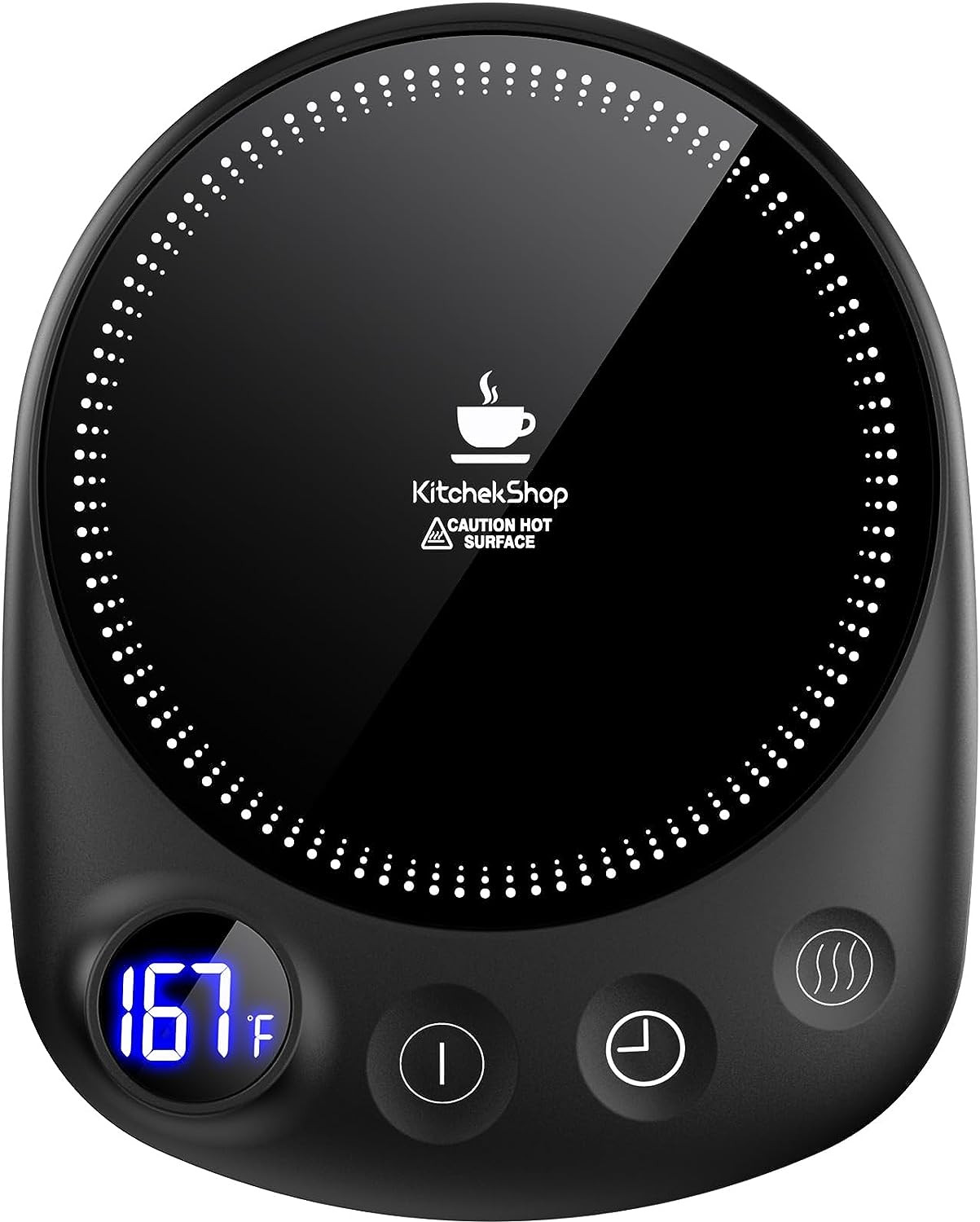 Fast Heating Mug Warmer for Desk, 4 Temps, 1-12h Timer, Auto Shut-Off, Black Pro gallery