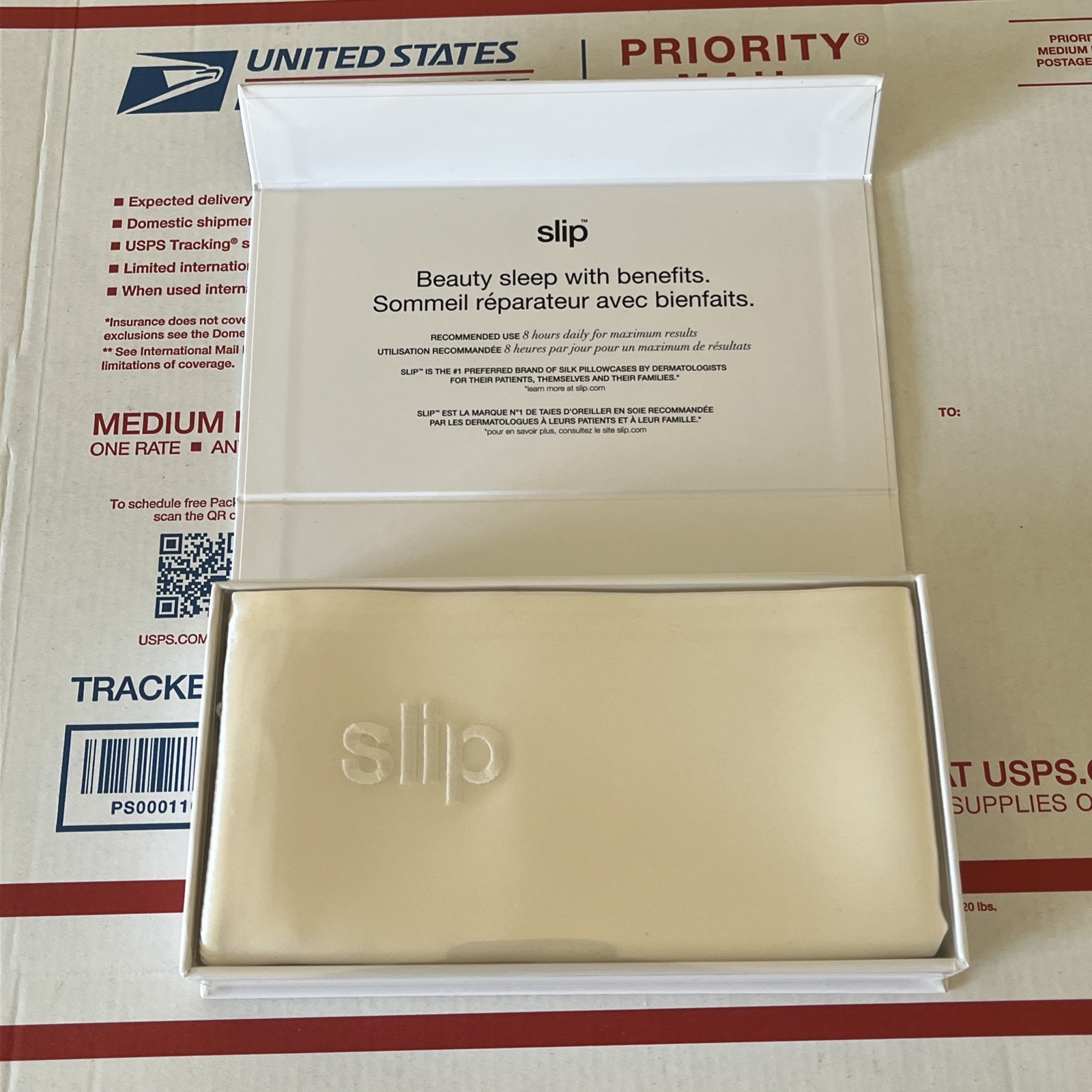 Slip Pure Mulberry Silk Pillowcase - White Size: King (20" x 36") Luxury NIB gallery