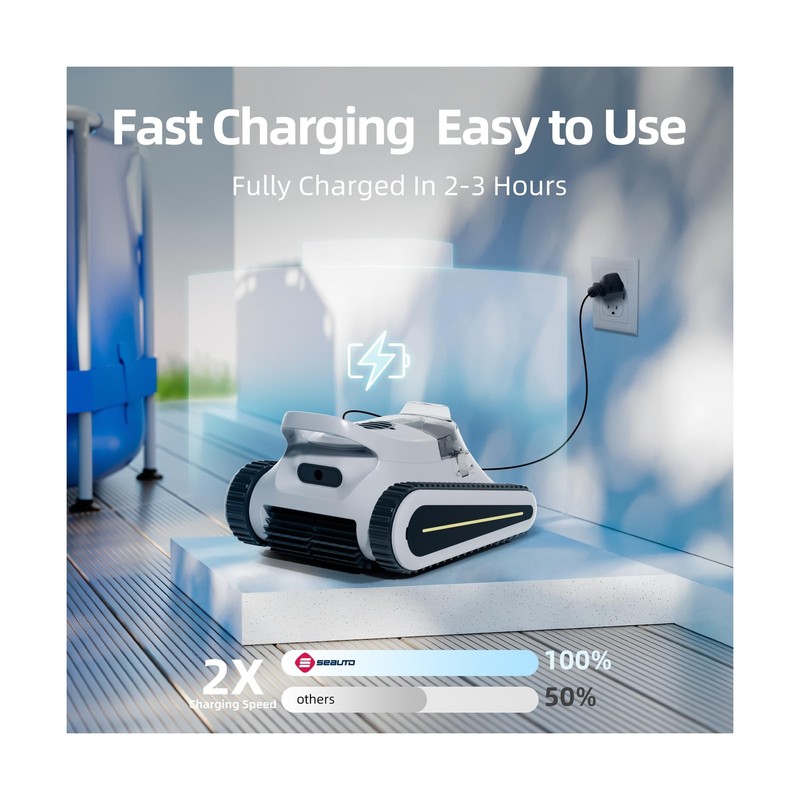 Pool Vacuum for Inground Pools, Cordless Robotic Pool Cleaner, Pool Vacuum wi... gallery
