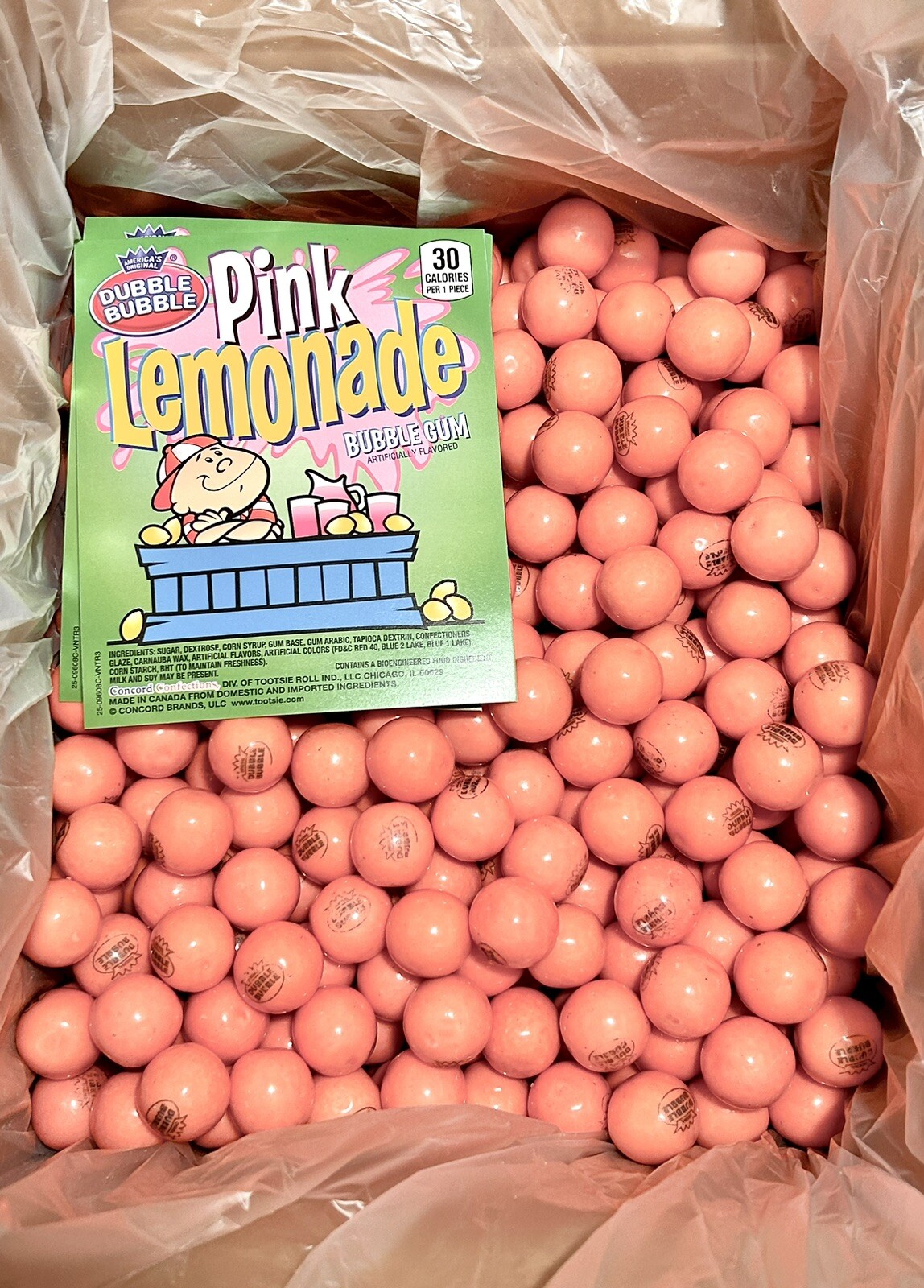 Dubble Bubble Pink Lemonade One Inch Gumballs Bulk Candy 1LB 2LB 3LB 4LB 5LB gallery