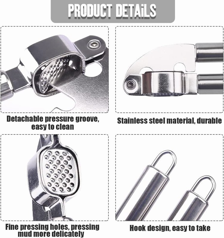 Garlic Press Crusher Squeezer Masher Mincer Stainless Steel Manual Kitchen Tool gallery