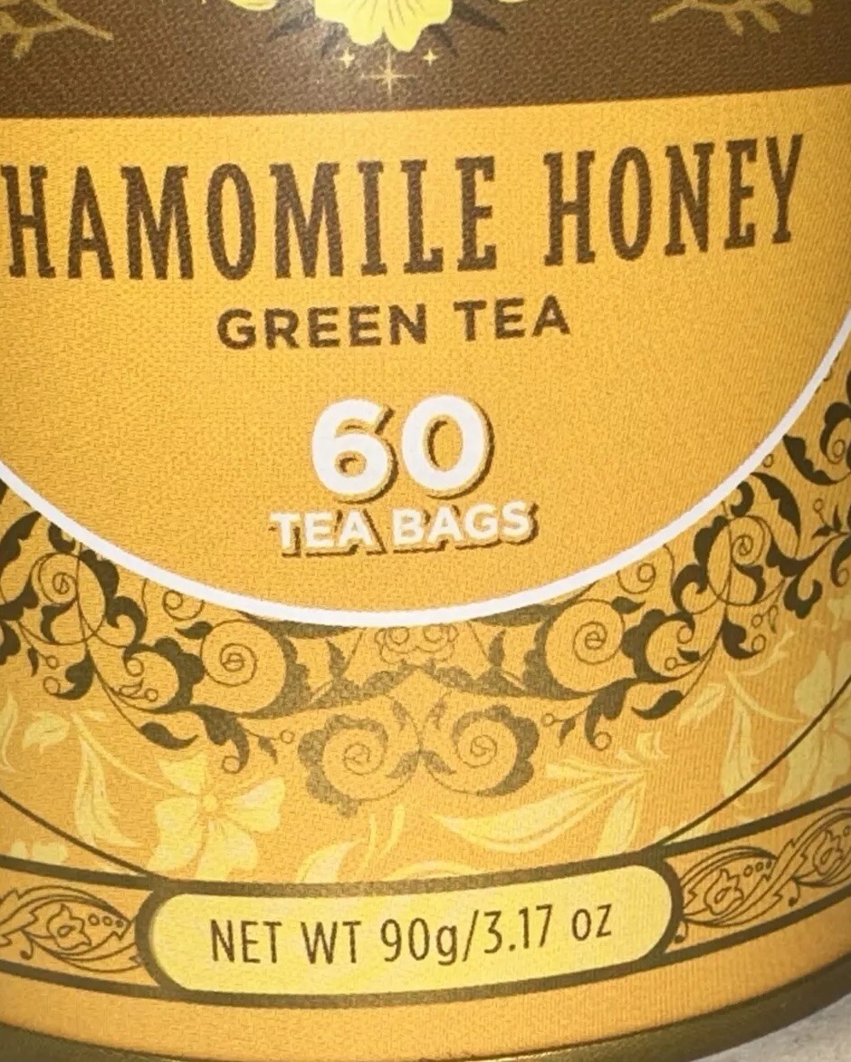 Pagoda Garden Caffeinated CHAMOMILE HONEY GREEN TEA 60 Bags BB 09/2026 gallery