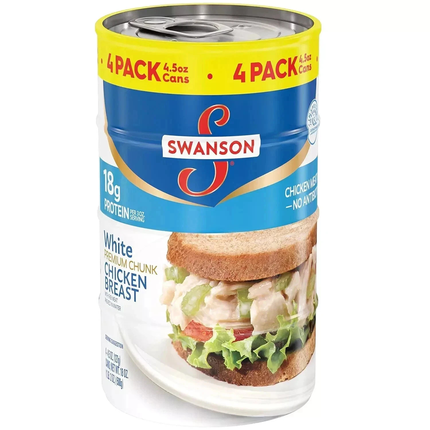 Swanson White Premium Chunk Chicken Breast with Rib Meat in Water, 12.5 oz. (Pac gallery