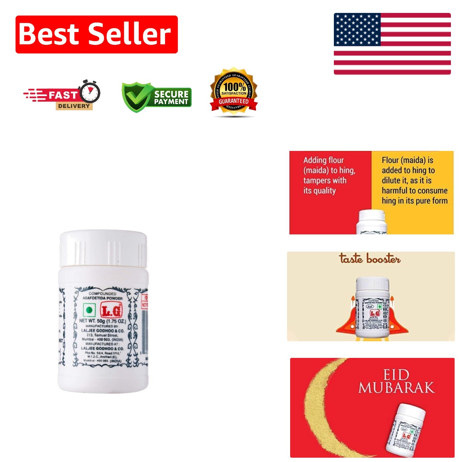 Laljee Godhoo Asafoetida 50g - Authentic Hing for Flavorful Indian Cooking gallery