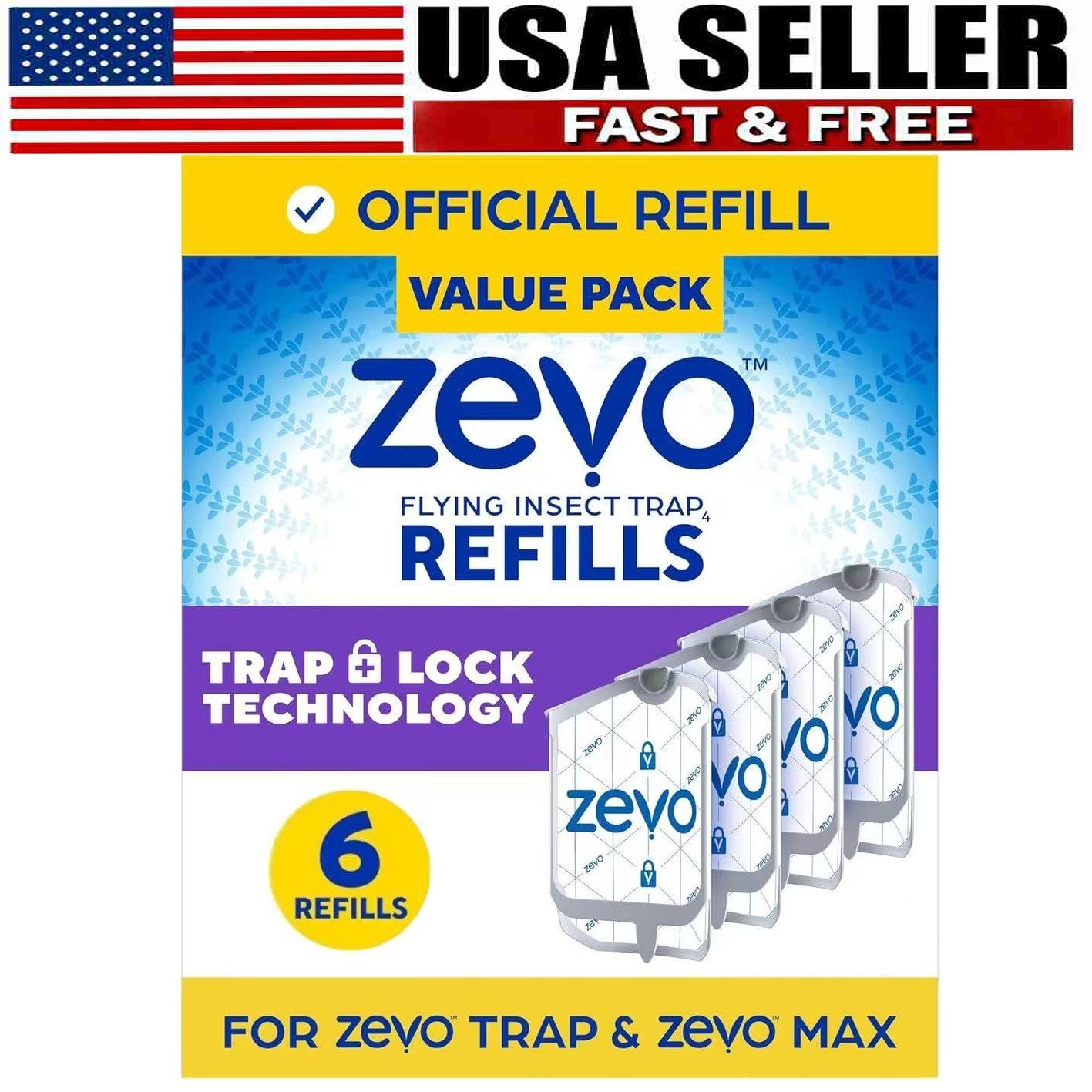 Zevo Flying Insect Trap Refill Cartridges -Easy to Use (6 Refill Cartridges) gallery