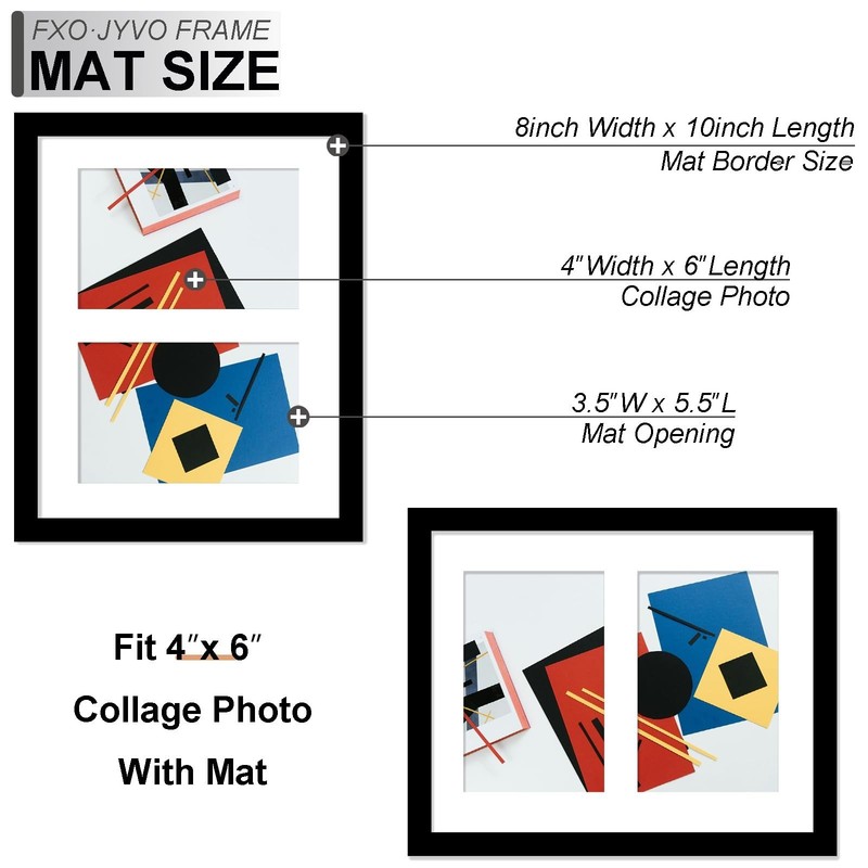 4x6 Picture Frame Collage, Display 2 4x6 Picture Collage or 8x10 Photo Only W... gallery