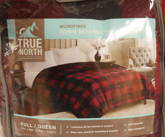 NIP TRUE NORTH RED BUFFALO MICROFIBER DOWN ALTERNATIVE FULL/QUEEN COMFORTER