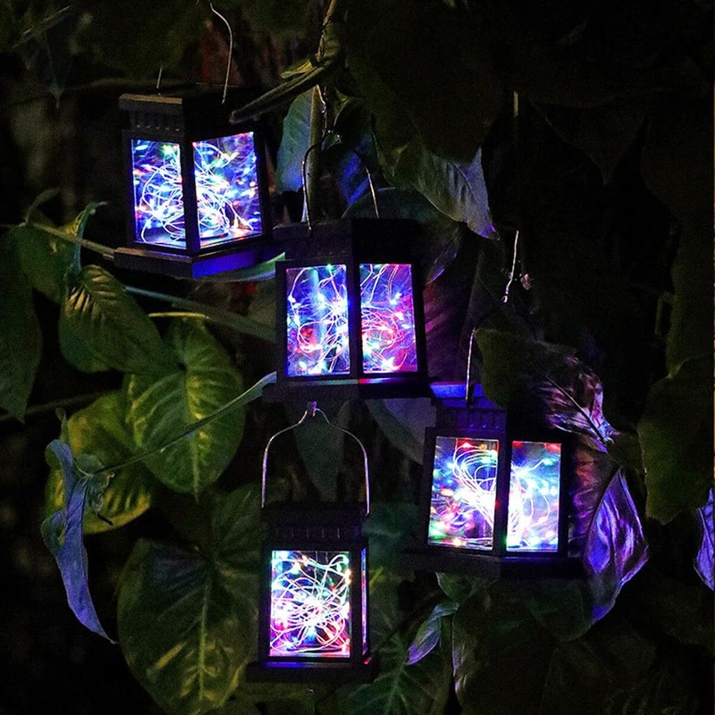 30 LED Solar Powered Lantern Lights Waterproof Hanging Outdoor Garden Lamp Decor gallery