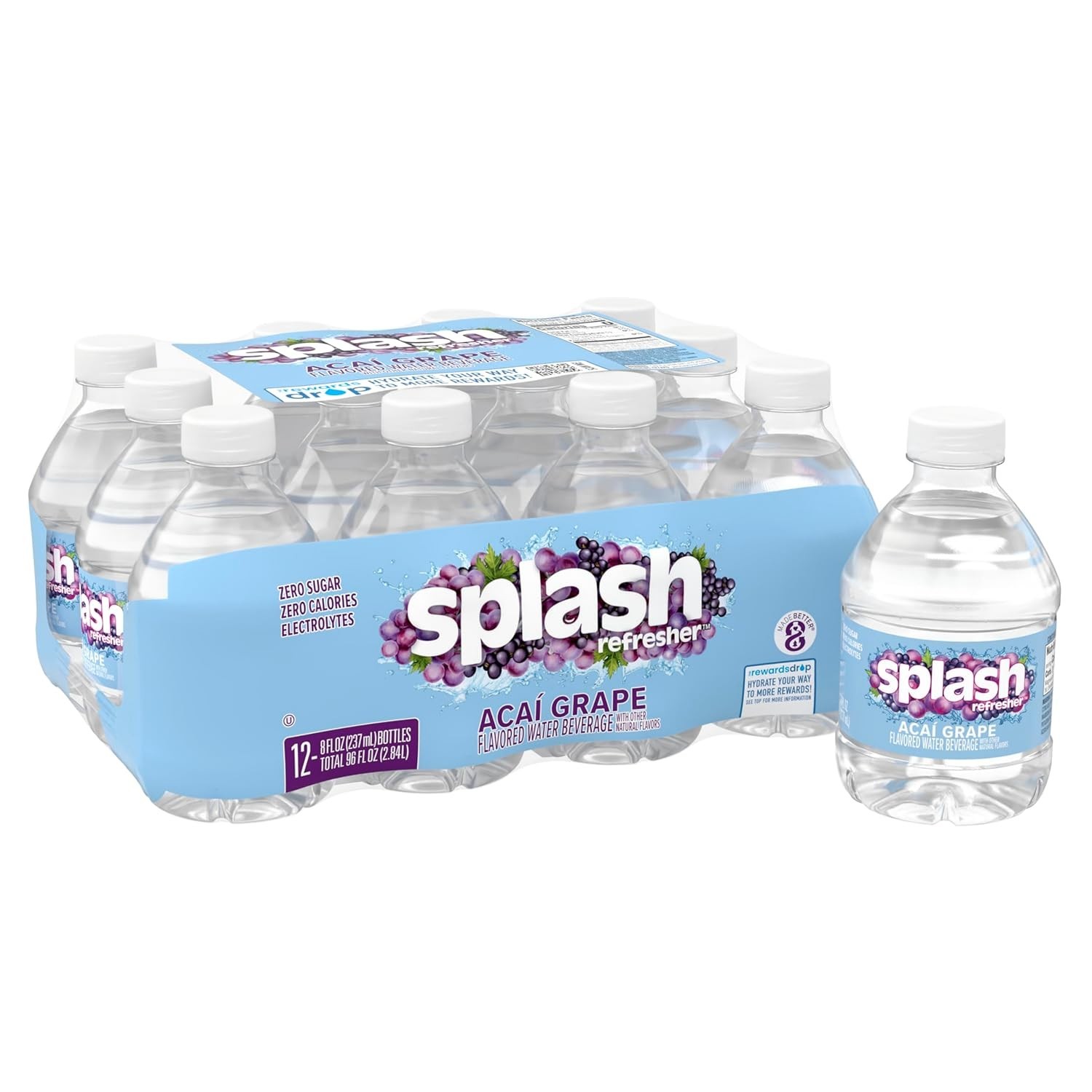 Hydrate with Style - Acai Grape Flavored Water, 12x 8 Fl Oz Eco-Friendly Bottles gallery