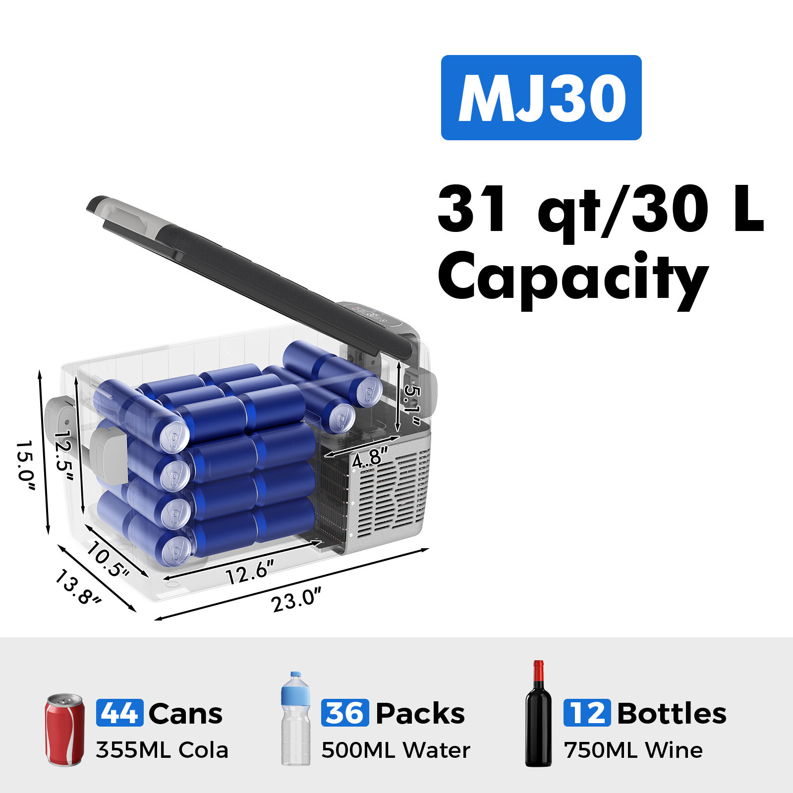 MaxXiCool MJ30 12V refrigerator Car Fridge Freezer for Semi Heavy-Duty Truck gallery