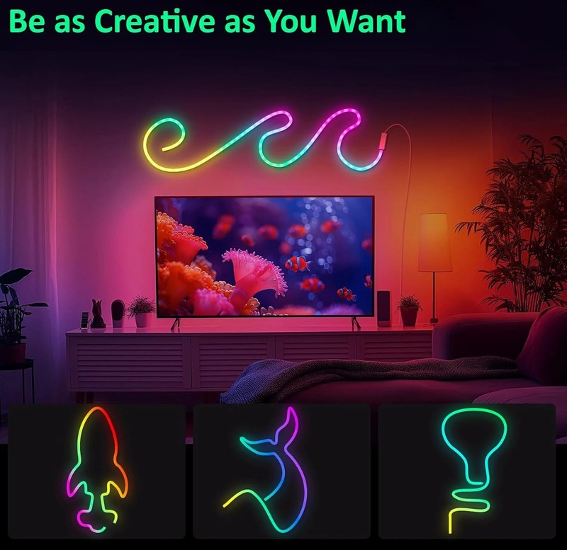 LED Rope Lights,Flexible LED Light Strip With Remote And APP Control RGB LED gallery