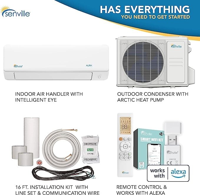48000 BTU Five Zone Ductless Mini Split Air Conditioner and Heat Pump 22 SEER gallery