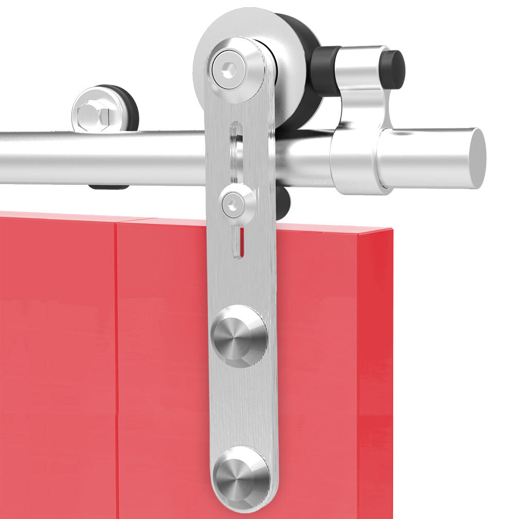 4FT-16FT Stainless Steel Sliding Barn Door Hardware Kit, For Single Door gallery