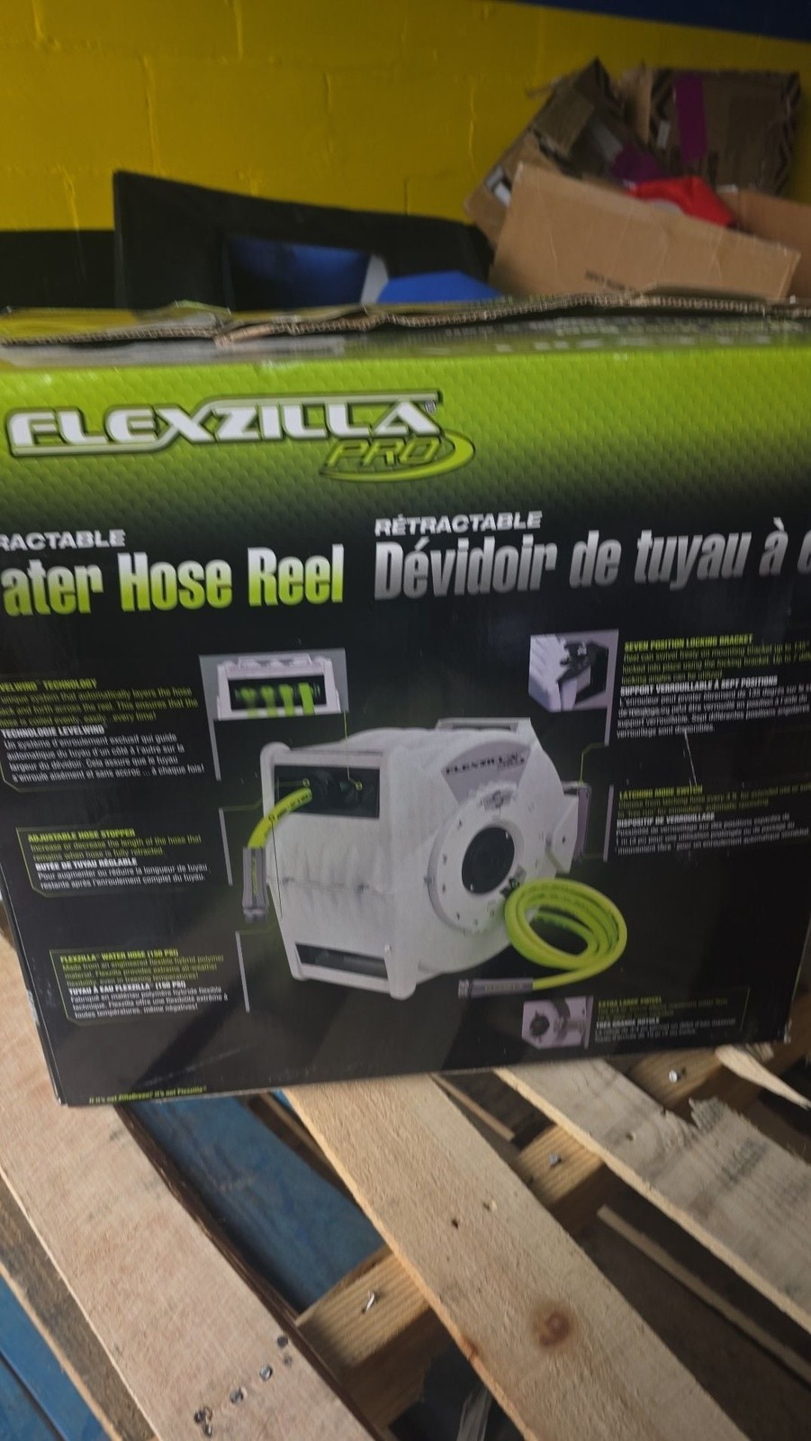 Flexzilla Pro Retractable Water Hose Reel with 70 ft. x 1/2 in. Hose gallery