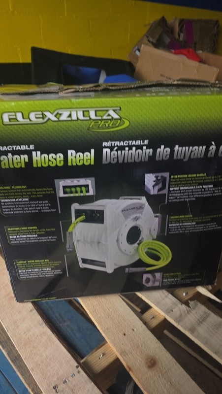 Flexzilla Pro Retractable Water Hose Reel with 70 ft. x 1/2 in. Hose gallery