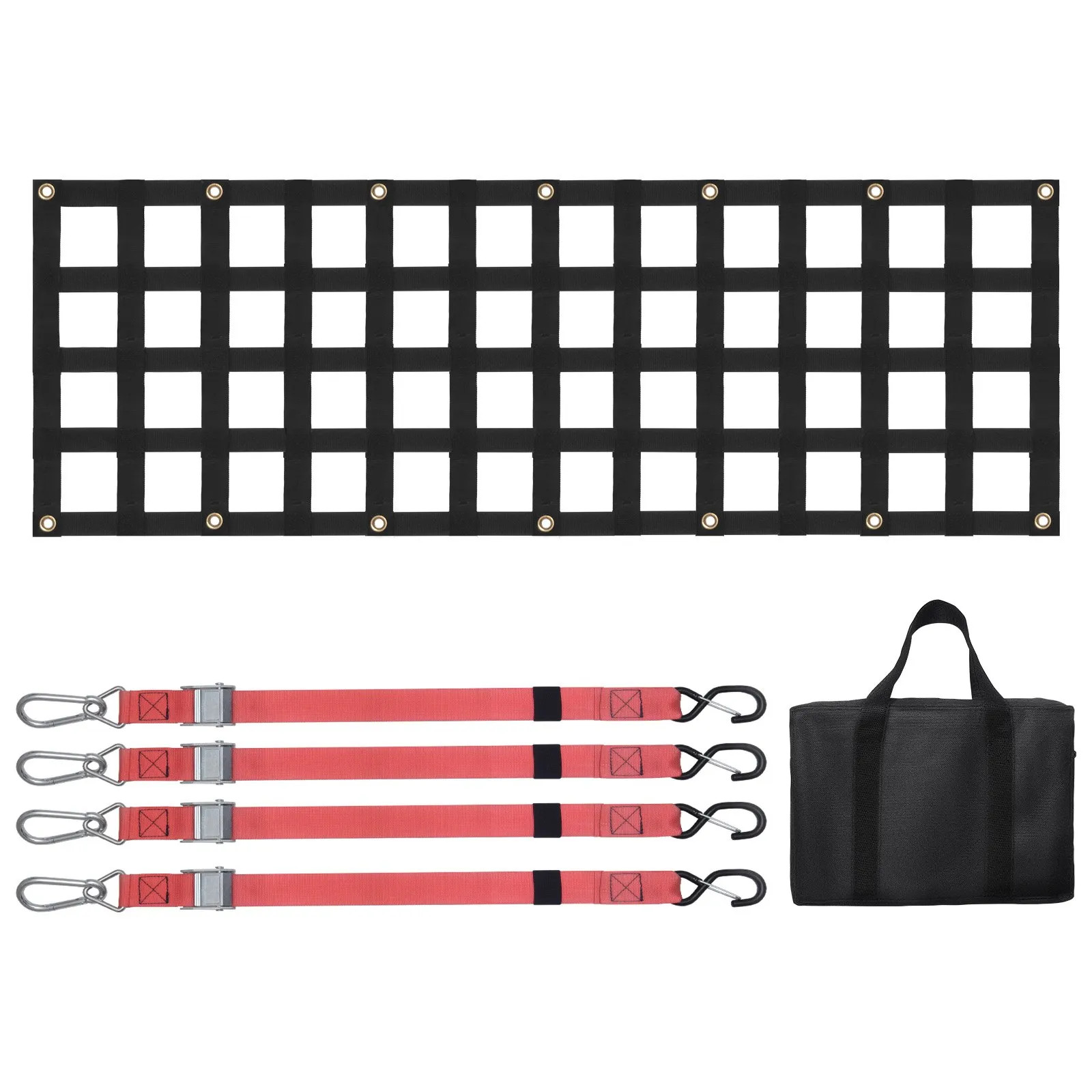 VEVOR Tailgate Net, 54 in x 18 in, Heavy Duty Cargo Net for Truck Bed with 4 Adj gallery