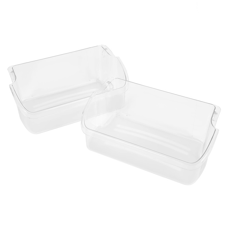 2 Pack Clear Refrigerator Door Bin Shelf #240324502 For Frigidaire Kenmore gallery