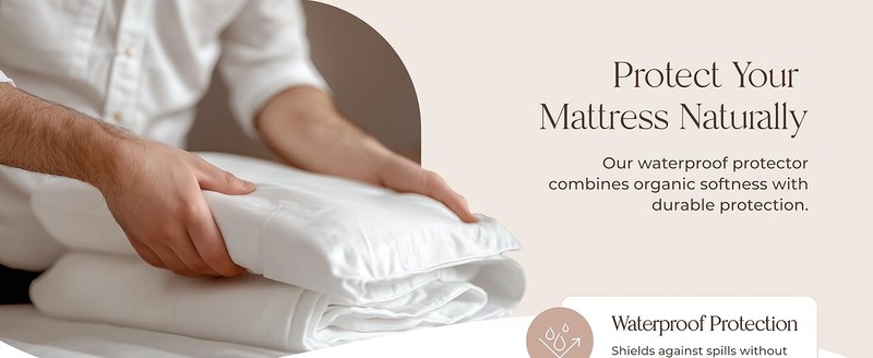 Organic Waterproof Mattr Protector Queen Size - Waterproof gallery