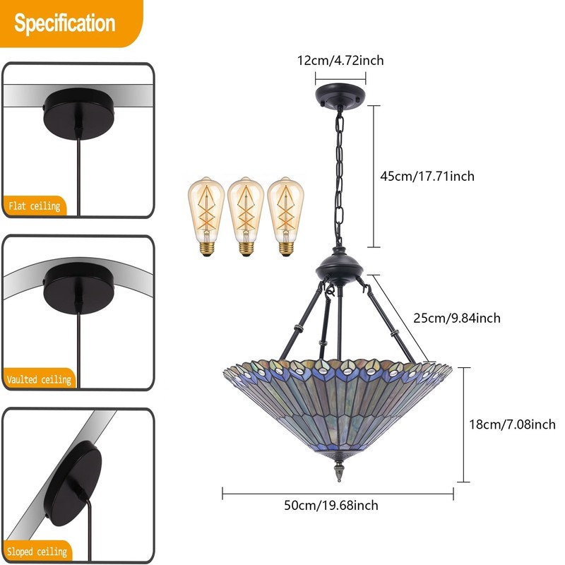 Pendant Light Fixture Ceiling-mounted Pendant Lamp Adjustable Height Chandelier gallery
