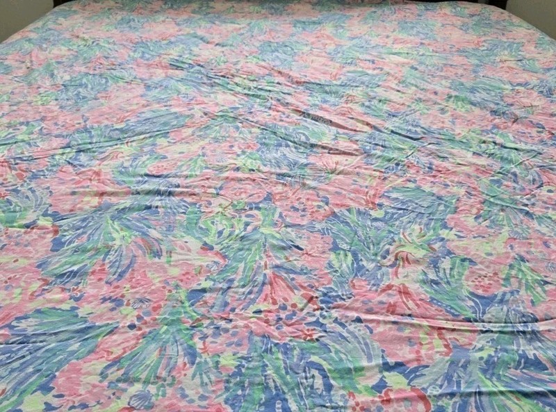 Pottery Barn Lilly Pulitzer Reversible Duvet fan sea pants deep dive FULL QUEEN gallery