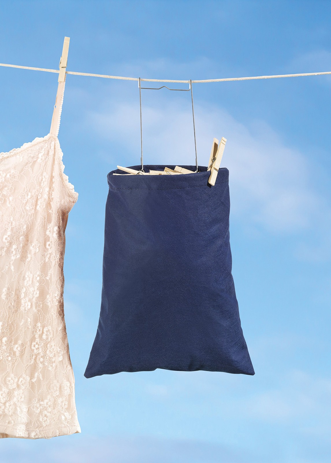 Whitmor Blue Polyester Clothes Pin Bag gallery