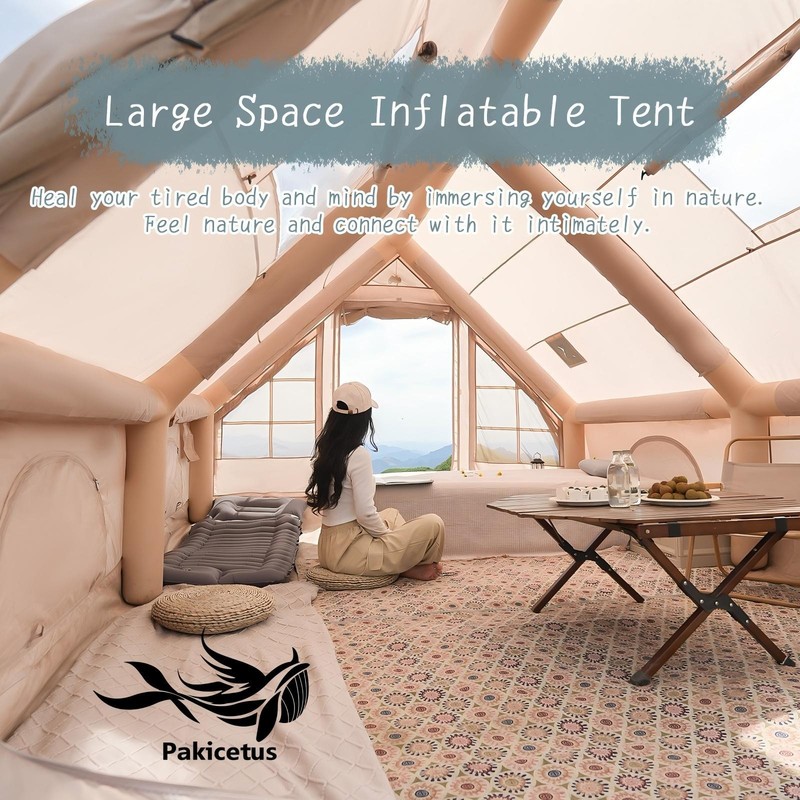 PAKICETUS Large Inflatable Camping Tent for 4-6 Person Families Outdoorcamping gallery