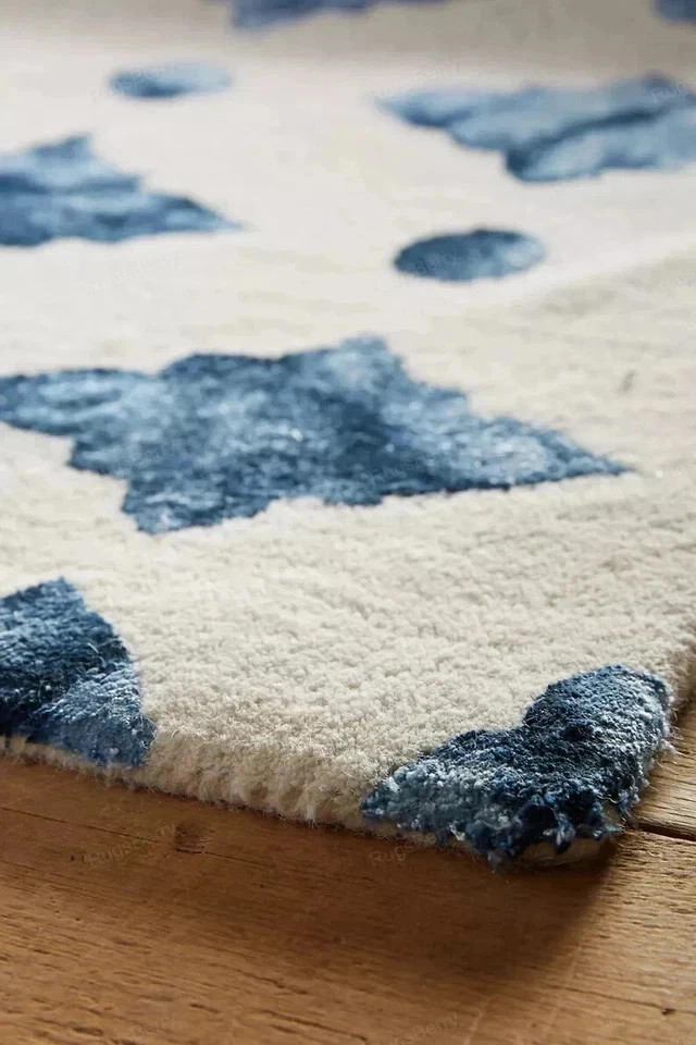 Hand-Tufted Moroccan Tile Rug – Modern Handmade Carpet for Living Room Decor gallery