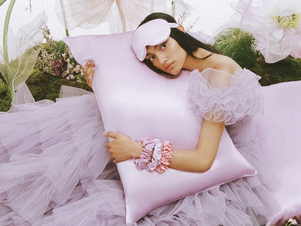 SLIP PURE SILK PILLOWCASE BNIB Wildflower Lilac Lavender Purple QUEEN SIZE gallery
