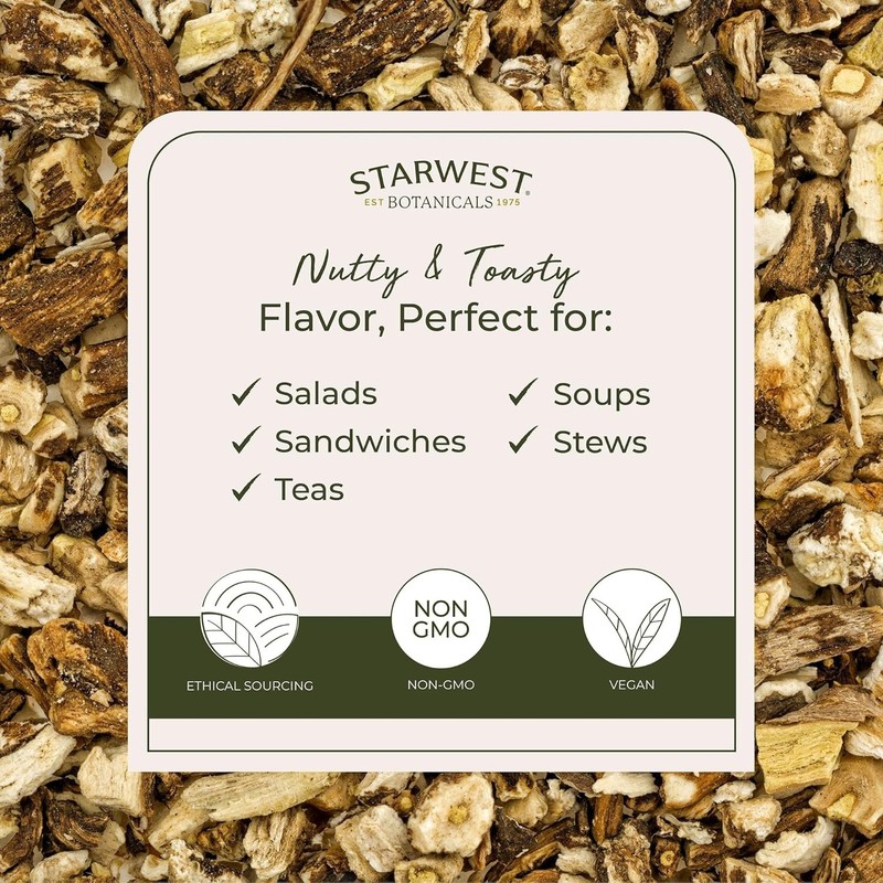 Bulk 1 lb Organic Dandelion Root Tea, Caffeine-Free, Rich in Vitamins & Minerals gallery