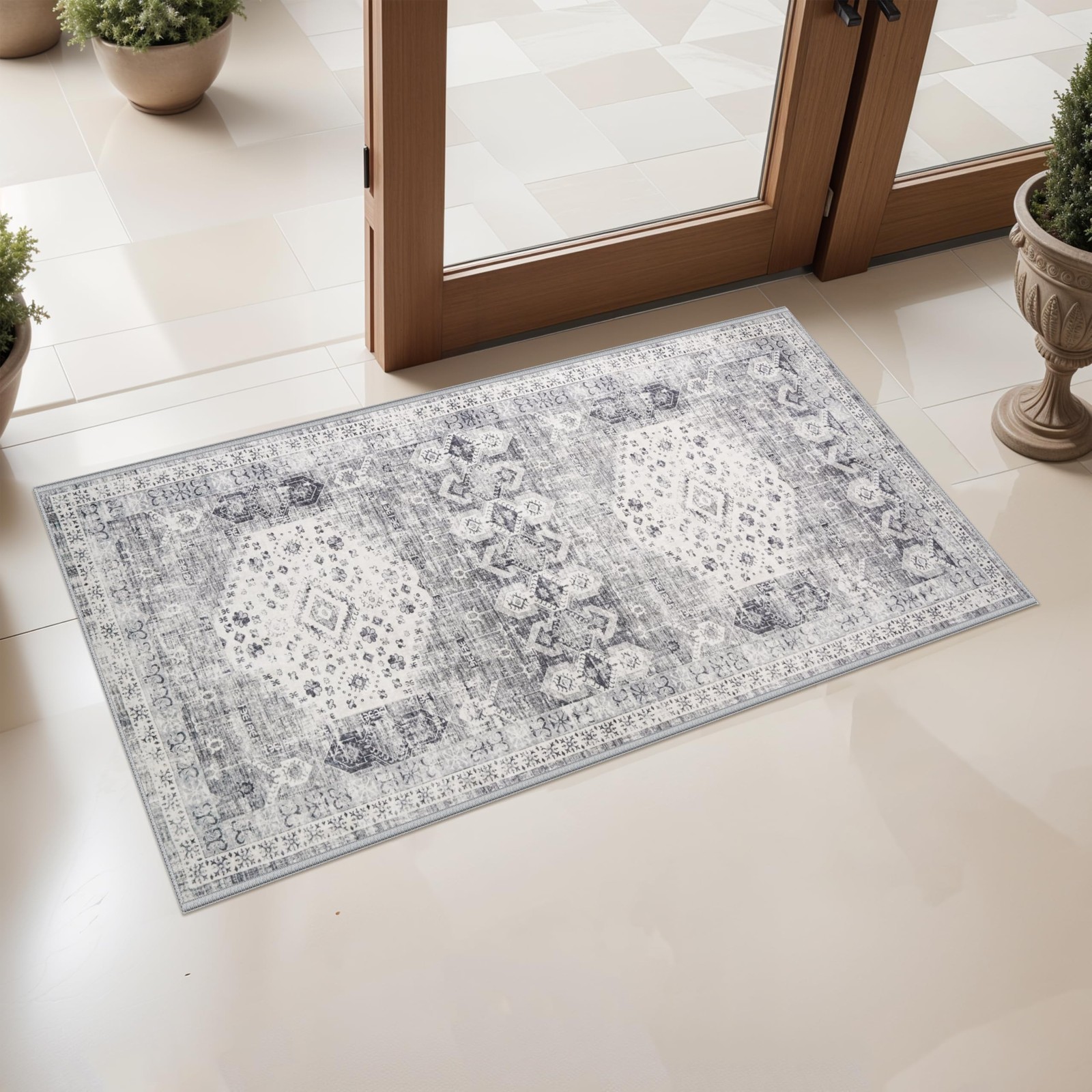 RUUGME 2x4 Entryway Runner Rug: Easy Clean Washable Carpet for Kitchen Hallwa... gallery