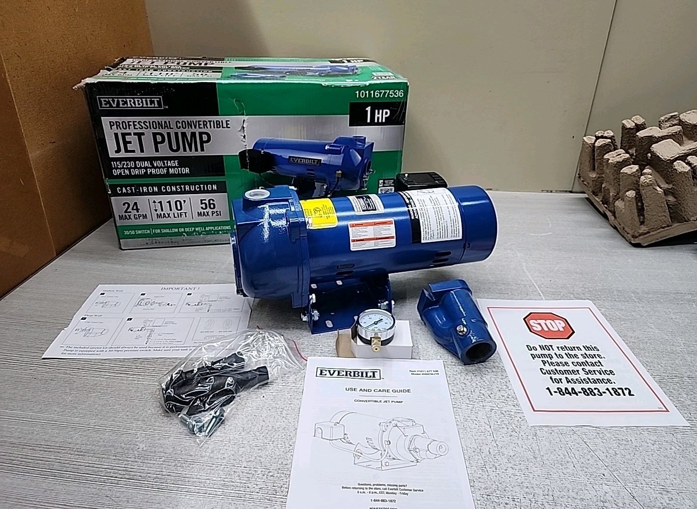 Everbilt 1 HP Self-Priming Convertible Jet Pump HDCWJ10 gallery