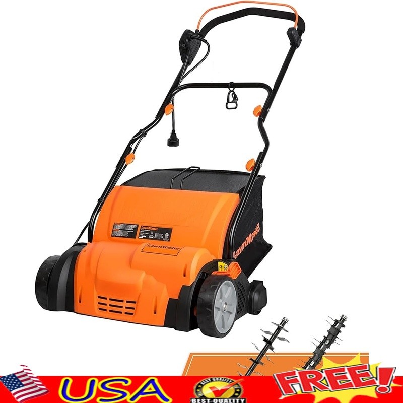 2 in 1 Lawn Dethatcher & Aerator 3700 RPM 14 Inch Cutting Width Easy Maintenance gallery