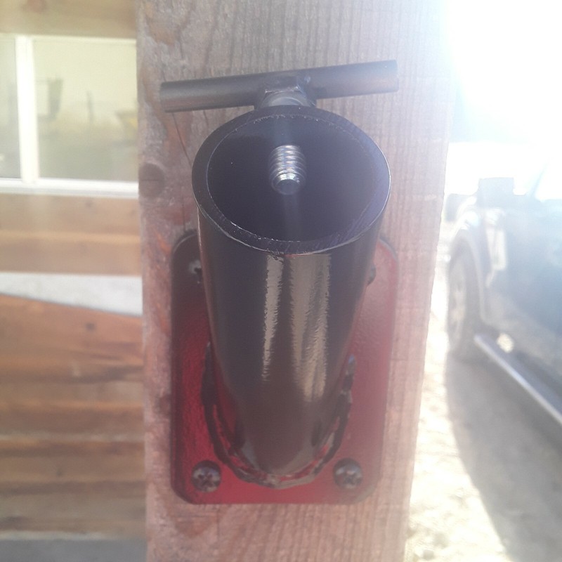 Flag Pole Bracket Powder Coated Black gallery