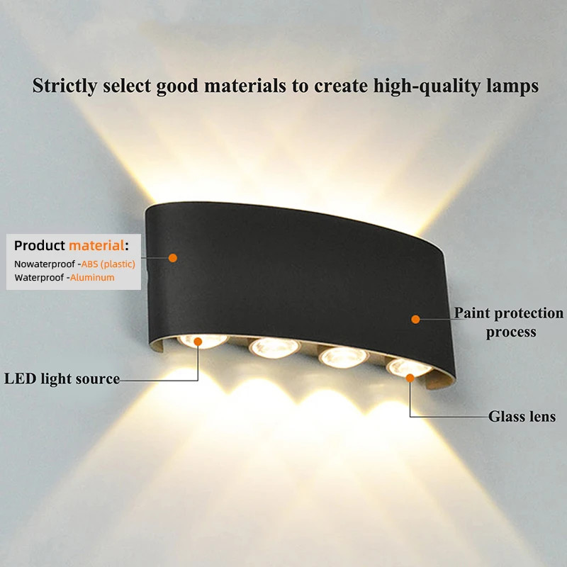 LED Wall Sconces Modern Up Down Wall Light Indoor Outdoor Hallway Bedroom Lamp gallery