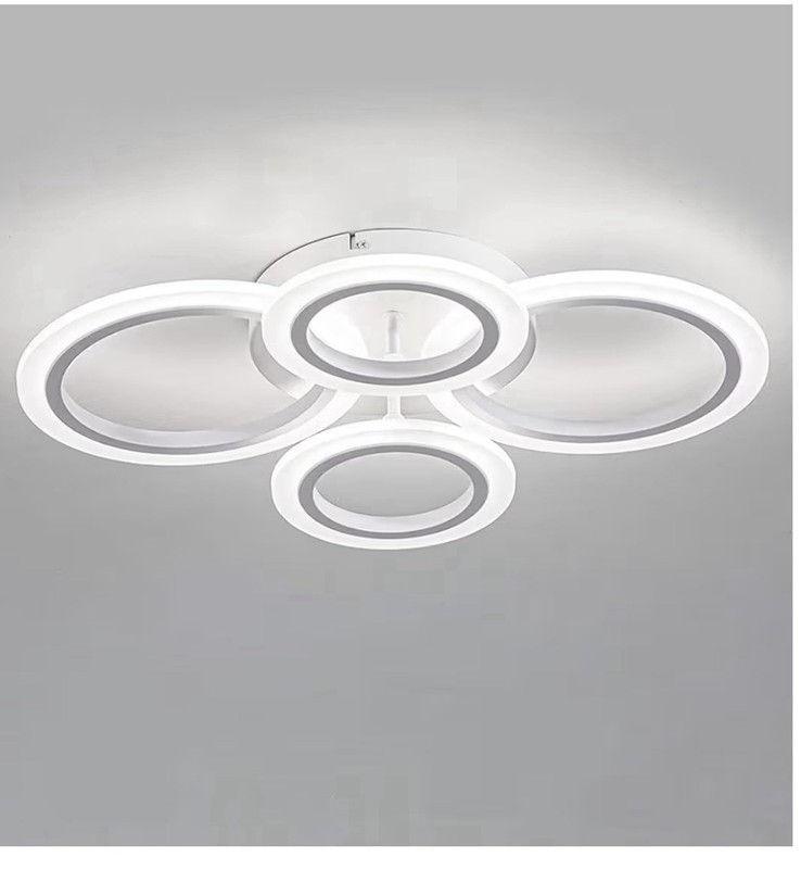 34W LED Ceiling Light w/Remote, 3000-6000K Dimmable Modern Flush Mount. White. gallery