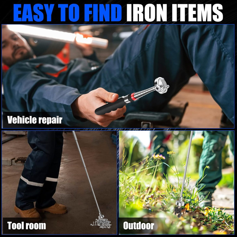 3PCS Telescoping Magnetic Pick up Tool Extendable up to 31", 30Lb 40Lb 80Lb Tele gallery