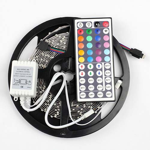 RGB 5M 3528 SMD LED Strip Light 300leds + 44 key Controller + Power gallery