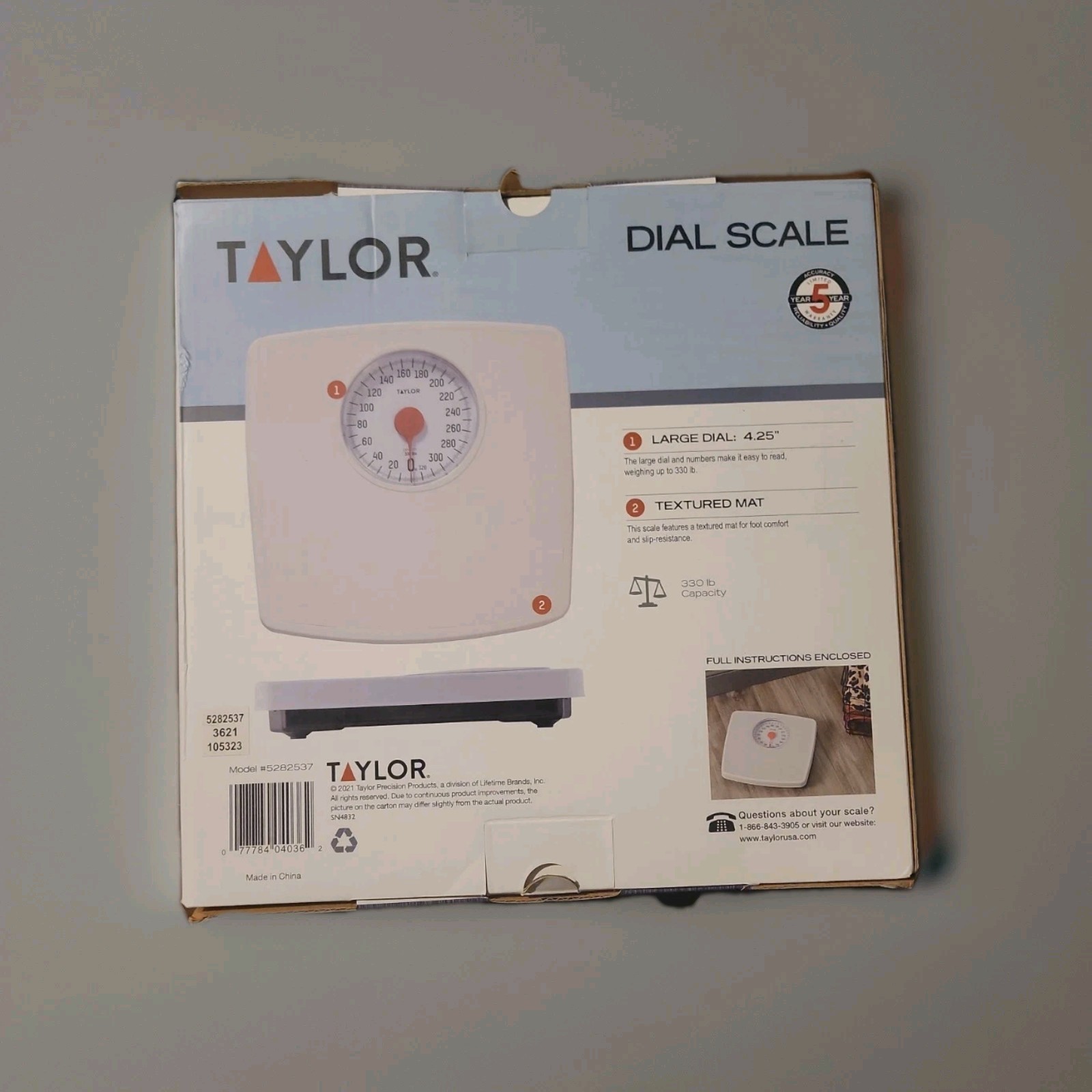 Taylor Analog Dial scale 330 lb. Open box. Tested and works! gallery