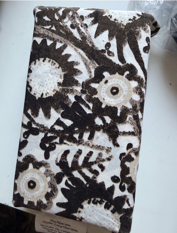 Opalhouse Cotton Percale Embroidered Hem King Pillowcases brown new Mallorca gallery