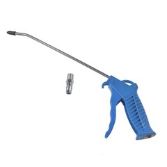 13″ Long Offset tip Angle Nozzle Air Blow Gun with Pistol Grip Brass Pistol Blue