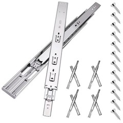 14 inch Drawer Slides 4 Pairs (8pcs) Soft Self Close 14inch-350mm, Silver