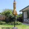 9' Solar LED Lighted Patio Umbrella W/ 8 Ribs/Tilt Adjustment Crank Lift System gallery
