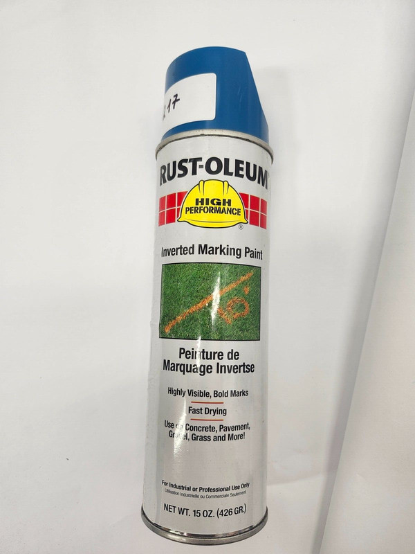 Inverted Marking Paint, 15 oz., Caution Blue, Solvent gallery