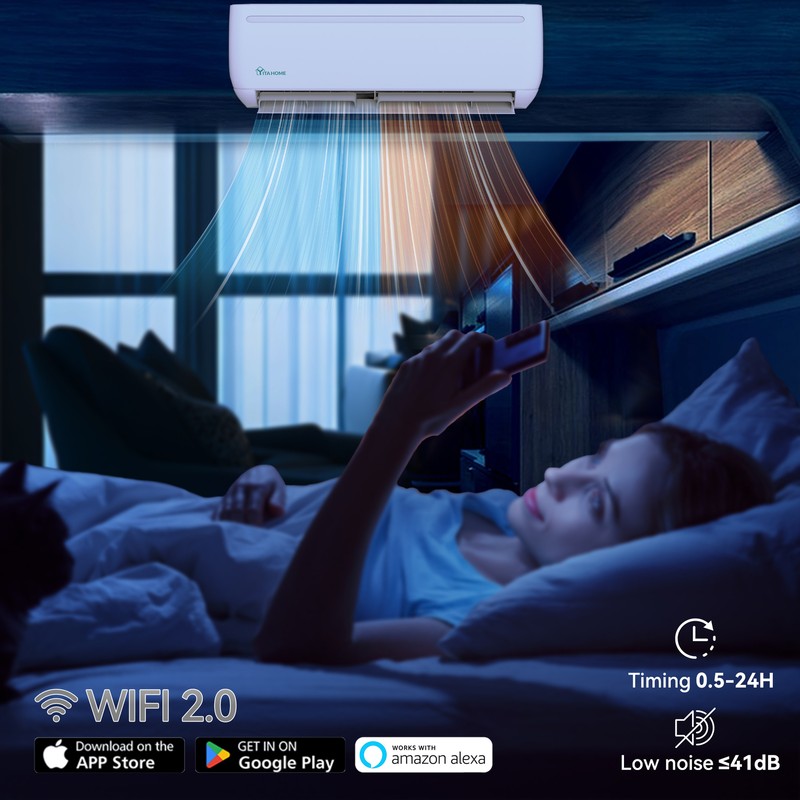 12000 BTU Mini Split Air Conditioner Heat Pump System Wifi Enabled 20 SEER2 115V gallery