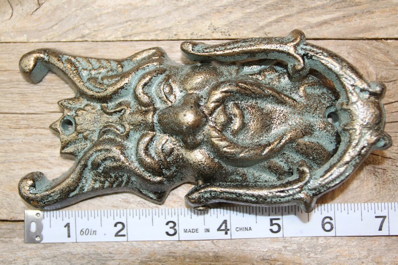 Cast Iron Gargoyle Door Knocker Rust-Inhibiting Bronzed Finish Ships Free! H-93 gallery