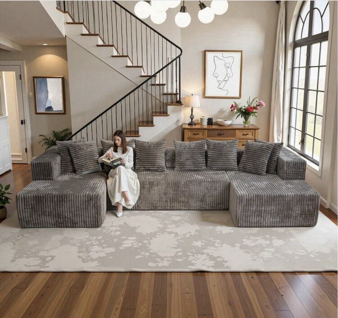 Cloud Couch Sofa 132 - Large Boneless Couch for Living Room Memory Foam Couches gallery